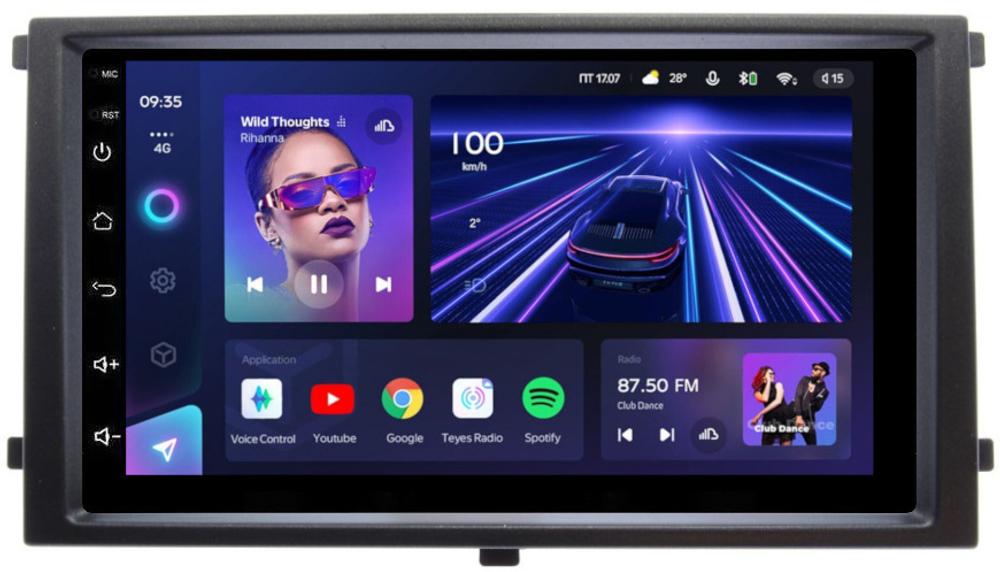 Магнитола для SsangYong Rexton 2 2006-2012 - Teyes CC3L дисплей 7" IPS на Android 10, 8-ядер, 4+32 Гб, CarPlay, 4G SIM-слот
