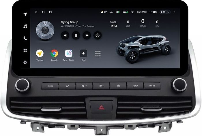 Магнитола для Nissan Teana J32 2008-2013 (ШГУ цветной, рамка LUX) - Teyes LUX ONE ROUND монитор 12.3" 2K QLED на Android 10, CarPlay, 4G SIM-слот