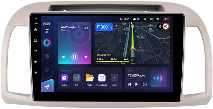 Магнитола для Nissan March K12 / Micra K12 / 2002-2010 - Teyes CC3L монитор 9" IPS на Android 10, CarPlay, 4G SIM-слот