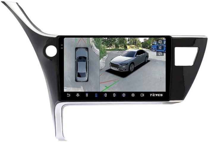 Магнитола для Toyota Corolla E180 2016-2019 (Китай) - Teyes CC3-2K-360 на Android 10, 2K QLED, 6Гб+128Гб, CarPlay, 4G SIM-слот, 4 камеры в комплекте