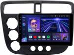 Магнитола для Honda Civic 7 2001-2005 левый руль - Teyes CC3 монитор 9" QLED на Android 10, Быстрая, CarPlay, 4G SIM-слот