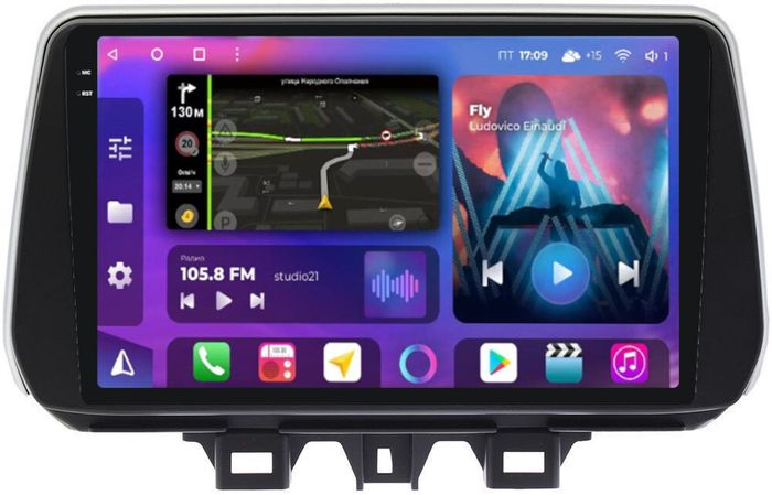 Магнитола для Hyundai Tucson 3 2018-2021 - FarCar BM1135M-2K монитор 9.5" 2K QLED на Android 14, Быстрая, CarPlay, 4G SIM-слот