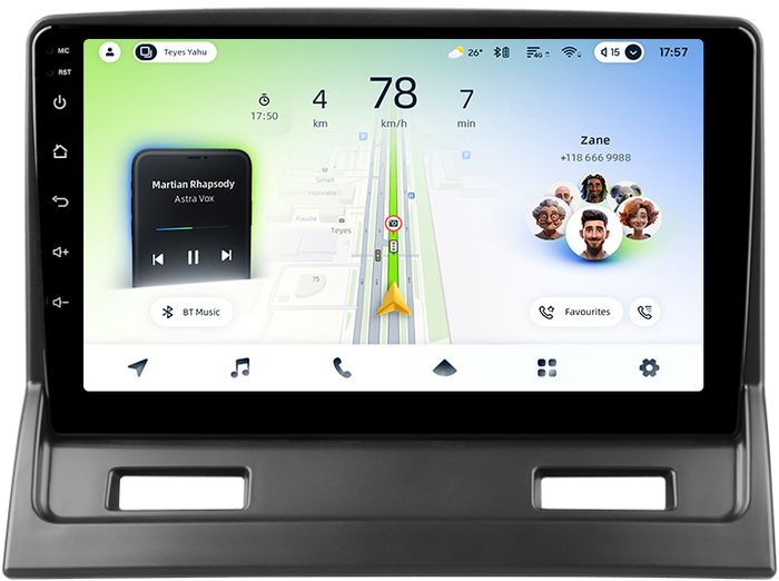 Магнитола для Mitsubishi Galant 9 2003-2012 - Teyes CC4L-DTS монитор 9" IPS на Android 14, Быстрая, Snapdragon 662, CarPlay, 4G SIM-слот