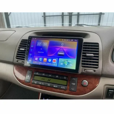 Магнитола для Toyota Camry 30 2001-2006 (рамка оливковая) - Teyes CC2 PLUS монитор 9" QLED на Android 10, ТОП процессор, 4Гб+64Гб, 4G SIM-слот
