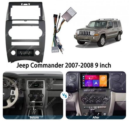 Магнитола для Jeep Commander 2005-2010 - Kuberg SF-9303 QLed, Android 12, TS10, CarPlay, 4G SIM-слот