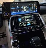 Магнитола для Toyota Land Cruiser 300 (экран климата снизу) - Kuberg KP-T1218 монитор 12.3" в стиле "LX600", Android 10, Быстрая, CarPlay, 4G SIM-слот, сенсорная ЖК-панель климата в комплекте