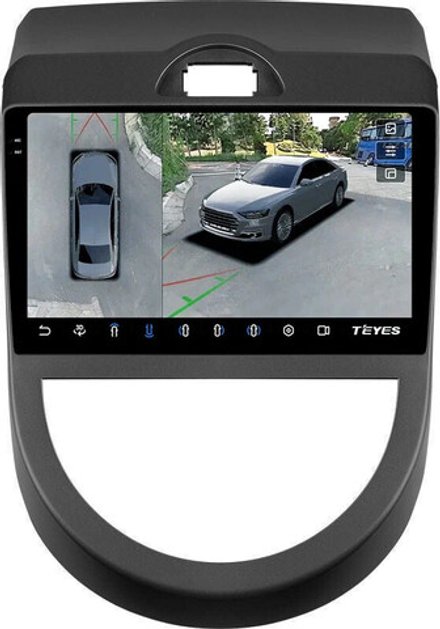 Магнитола для KIA Soul 2008-2011 (AM) - Teyes CC3-2K-360 на Android 10, 2K QLED, 6Гб+128Гб, CarPlay, 4G SIM-слот, 4 камеры в комплекте