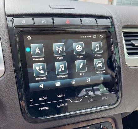 Магнитола для Volkswagen Touareg II 2010-2018 (RNS850 - поддержка меню) - RDL-TRG-H-8/64 на Android 12, 8/64 Гб, CarPlay, 4G SIM-слот