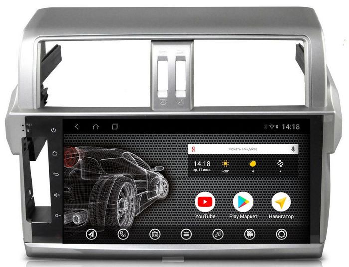 Магнитола для Toyota Land Cruiser Prado 150 2014-2017 - AK361R10-MTK Android 10
