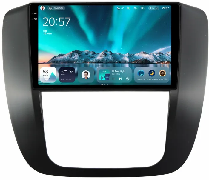 Магнитола для Chevrolet Tahoe 900 2006-2014 (рамка черная) - Teyes CC4 монитор 9.2" 2K QLED на Android 14, Snapdragon 680, DSP, CarPlay, 4G SIM-слот