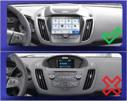 Магнитола для Ford Kuga 2 2017-2019 (SYNC 3, рамка с кнопками тип 1) - Teyes CC3-2K-360 монитор 9.5" 2K QLED на Android 10, 6Гб+128Гб, CarPlay, 4G SIM-слот, 4 камеры в комплекте