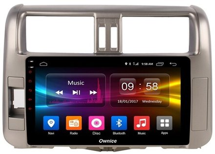 Магнитола для Toyota Land Cruiser Prado 150 2009-2013 - Kuberg OL-9613 QLed, Android 12, TS10, CarPlay, 4G SIM-слот