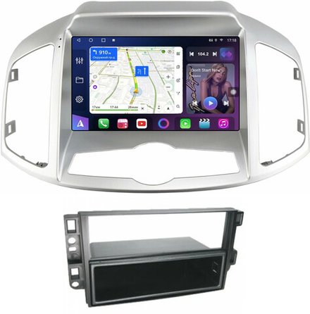 Магнитола для Chevrolet Captiva 2011-2015 (перенос БК вниз) - FarCar 7066F2 монитор 9.5" QLED на Android 14, TS18, CarPlay, 4G SIM-слот