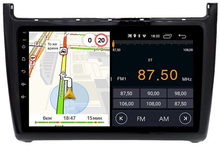 Магнитола для Volkswagen Polo 2009-2020 - Parafar PF968LUX1FHD на Android 13, 8-ядер, 2Гб+32Гб, CarPlay, 4G SIM-слот