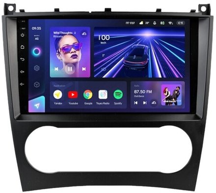 Магнитола для Mercedes-Benz C (W203) 2004-2007 - Teyes CC3 Android 10, ТОП процессор, 4/32 Гб, CarPlay, 4G SIM-слот