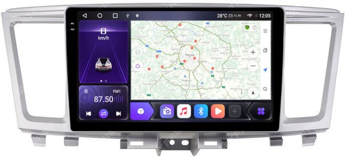 Магнитола для Infiniti QX60 2016-2021 (кожаный верх) - Kuberg EW-9201-2 QLed+2K, Android 12, TS10,  CarPlay, 4G SIM-слот