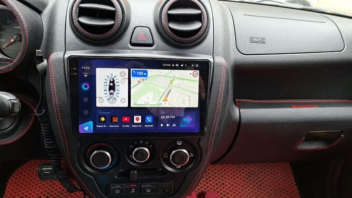 Магнитола для Lada Granta 2011-2018 (взамен ШГУ) - FarCar BX1207M-360 монитор 9.5" 2K QLED на Android 13, 6Гб+128Гб, CarPlay, 4G SIM-слот, 4 камеры в комплекте