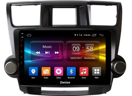 Магнитола для Toyota Highlander 2 2007-2013 XU40 - Kuberg OL-1431-1 IPS, Android 10, 8 ядер (TS18), 4G SIM-слот (крутилки декоративные)