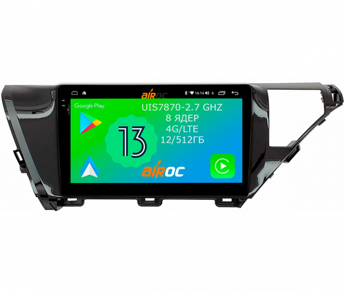 Магнитола для Toyota Camry 70 2017-2020 (без JBL) - Airoc 2K AU-1128/1129 Android 13, TS20, 12/512Гб, SIM-слот