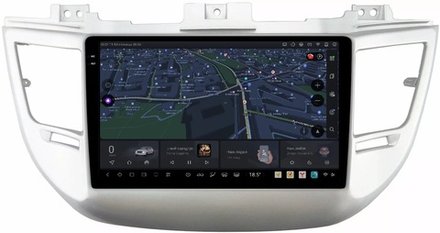 Магнитола для Hummer Hyundai Tucson 2016-2018 - Kuberg OL-9705 QLed+2K, Android 13, UIS7870 (DUDU7), CarPlay, SIM-слот