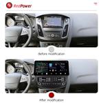 Магнитола для Ford Focus 3 2011-2019 - Redpower 85150XLB монитор 12.3" QLED в стиле BMW, Android 14, Быстрейшая, CarPlay, 4G SIM-слот