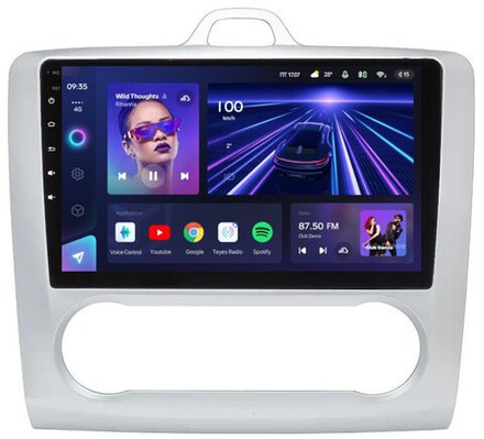 Магнитола для Ford Focus 2 2004-2011 (климат) - Teyes CC3L на Android 10, 8-ядер, CarPlay, 4G SIM-слот