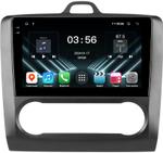 Магнитола для Ford Focus 2 2004-2011 (климат, рамка черная) - FarCar S280 монитор 9.5" IPS на Android 13, CarPlay