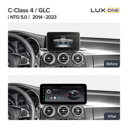 Магнитола для Mercedes-Benz GLC X253 2015-2019 NTG 5.0 - FarCar MB1006 монитор 12.3" на Android 13, 8Гб+128Гб, CarPlay, 4G SIM-слот