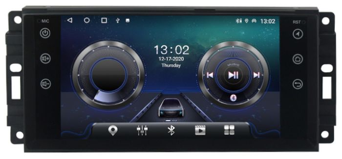 Магнитола для Jeep, Dodge, Chrysler 2006-2015 (207x98мм) - Kuberg MKD-7145-S10 Android 12, Быстрая, CarPlay, SIM-слот