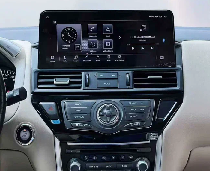 Магнитола для Nissan Pathfinder (R52) 2014-2016 (поддержка Bose и 360) - Kuberg монитор 12.3" на Android 13, Быстрая, Carplay, 4G SIM-слот