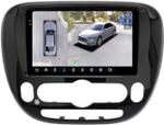 Магнитола для KIA Soul 2 2014-2019 (климат на ШГУ) - FarCar BX9-360-7002CL16 монитор 9.5" 2K QLED на Android 13, Быстрая, CarPlay, 4G SIM-слот, 4 камеры в комплекте