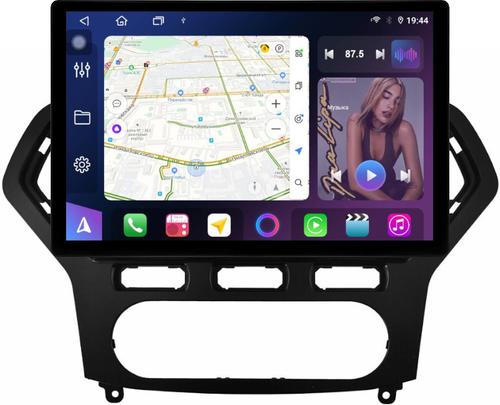 Магнитола для Ford Mondeo 4 2007-2010 (рамка чёрная) - FarCar BX877 монитор 13" 2K QLED на Android 13, TS10, 6+128, CarPlay, 4G SIM-слот