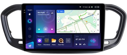 Магнитола для Lada Vesta NG 2023+ (ШГУ, рамка черная матовая 9) - Teyes CC3-2K QLed на Android 10, ТОП процессор, 4G SIM-слот, CarPlay