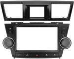 Магнитола для Toyota Highlander 2 XU40 2007-2013 (рамка с крутилками и кнопками) - Teyes CC4 монитор 9.2" 2K QLED на Android 14, Snapdragon 680, DSP, CarPlay, 4G SIM-слот