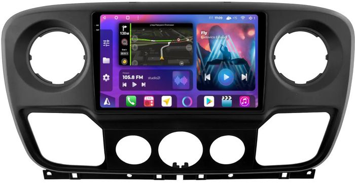 Магнитола для Renault Master 2010-2019 - FarCar BM10-9592F2 монитор 10.36" QLED на Android 14, TS10, 4+32Гб, CarPlay, 4G SIM-слот