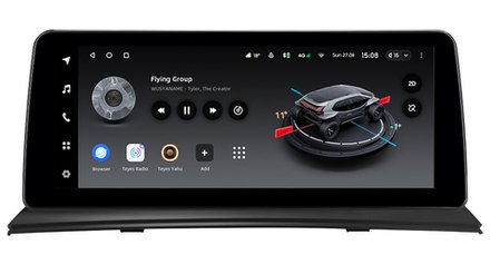 Магнитола для BMW X3 E83 2003-2010 - Teyes LUX ONE монитор 12.3" на Android 10, CarPlay, 4G SIM-слот, 6/128ГБ, джойстик iDrive в комплекте