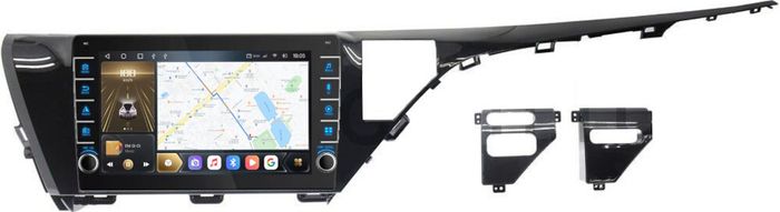 Магнитола для Toyota Camry 70 2017-2020 (без JBL) - Kuberg OL-1695 (кнопки и крутилки), Android 12, TS10, CarPlay, 4G SIM-слот