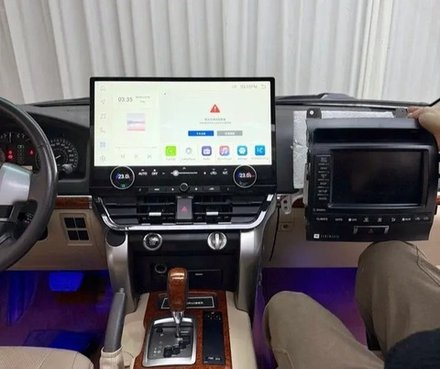 Магнитола для Toyota Land Cruiser 200 2007-2015 (климат на ШГУ) - Kuberg ZF-3038H-GE монитор 19.8"! на Android 13, 8Гб+128Гб, 4G SIM-слот, CarPlay