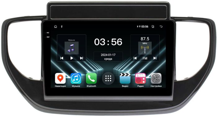 Магнитола для Hyundai Solaris 2 2020-2022 (штатная навигация) - FarCar S280 монитор 9.5" IPS на Android 13, CarPlay