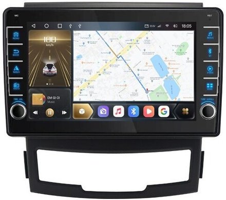 Магнитола для SsangYong Actyon II 2011-2013 - Kuberg OL-9762 (кнопки и крутилки), Android 12, TS10, CarPlay, 4G SIM-слот