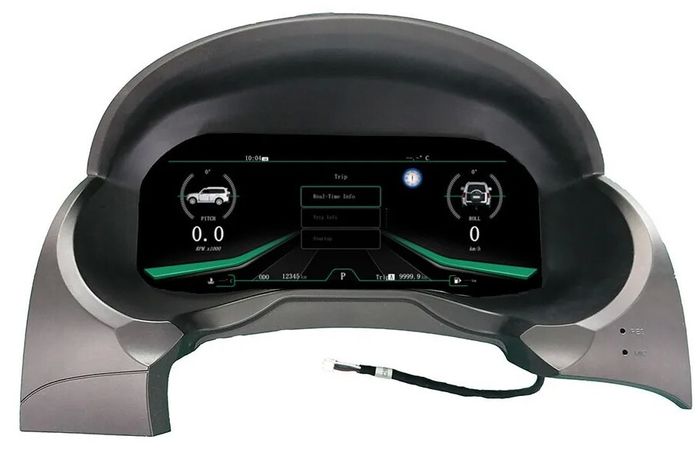 Электронная панель приборов Mitsubishi Pajero 4 2006-2022 - Kuberg NH-LCD-M1203 с 12.3" ЖК экраном QLED
