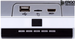 Монитор потолочный - ERGO ER17M с экраном 17.3” (1920х1080 FullHD IPS) серый