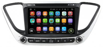Магнитола для Hyundai Solaris 2 2017-2022, Solaris HS 2024+ - Kuberg KD-8211-P5-32 (крутилки + кнопки) на Android 10, 8-ядер, 4ГБ-32ГБ