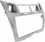 Магнитола для Toyota Vitz 2, Yaris 2 2005-2011 (рамка серебро тип 2) - Teyes CC4L-DTS монитор 9" IPS, Android 14, Быстрая, Snapdragon 662, CarPlay, 4G SIM-слот