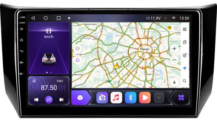 Магнитола для Nissan Sentra/Sylphy B17 2012-2023, Tiida 2015 - Kuberg SF-1666 QLed, Android 12, Быстрая, CarPlay, 4G SIM-слот