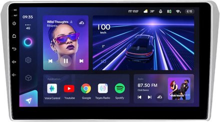 Магнитола для Toyota Avensis T250 2003-2009 (рамка серебро) - Teyes CC3 на Android 10, QLED, ТОП процессор, 4Гб+32Гб, CarPlay, 4G SIM-слот