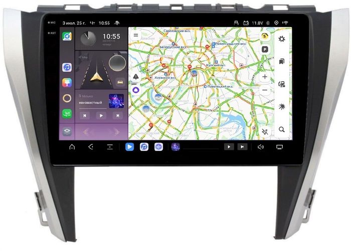 Магнитола для Toyota Camry 2014-2018 - Kuberg OL-1608 QLed+2K, Android 13, TS20, CarPlay, 4G SIM-слот