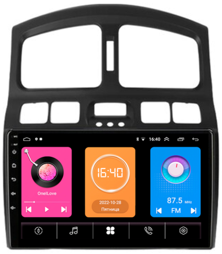 Магнитола для Hyundai Santa Fe 2000-2013 -  GT9-223 на Android 10, 2ГБ-16ГБ