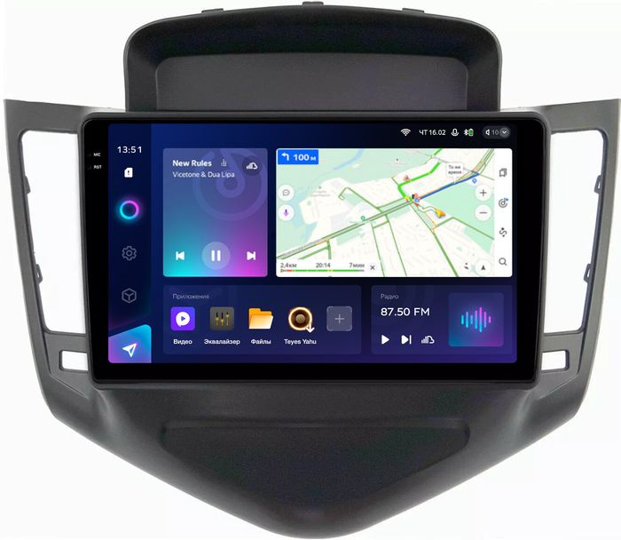 Магнитола для Chevrolet Cruze 1 2009-2012 (рамка черная) - Teyes CC3-2K QLed Android 10, ТОП процессор, SIM-слот, CarPlay