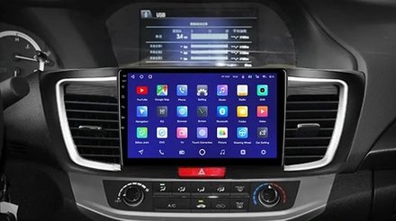 Магнитола для Honda Accord 9 2013-2015 (CR2) - Kuberg OL-1642 IPS, Android 10, 8 ядер (TS18), 4G SIM-слот